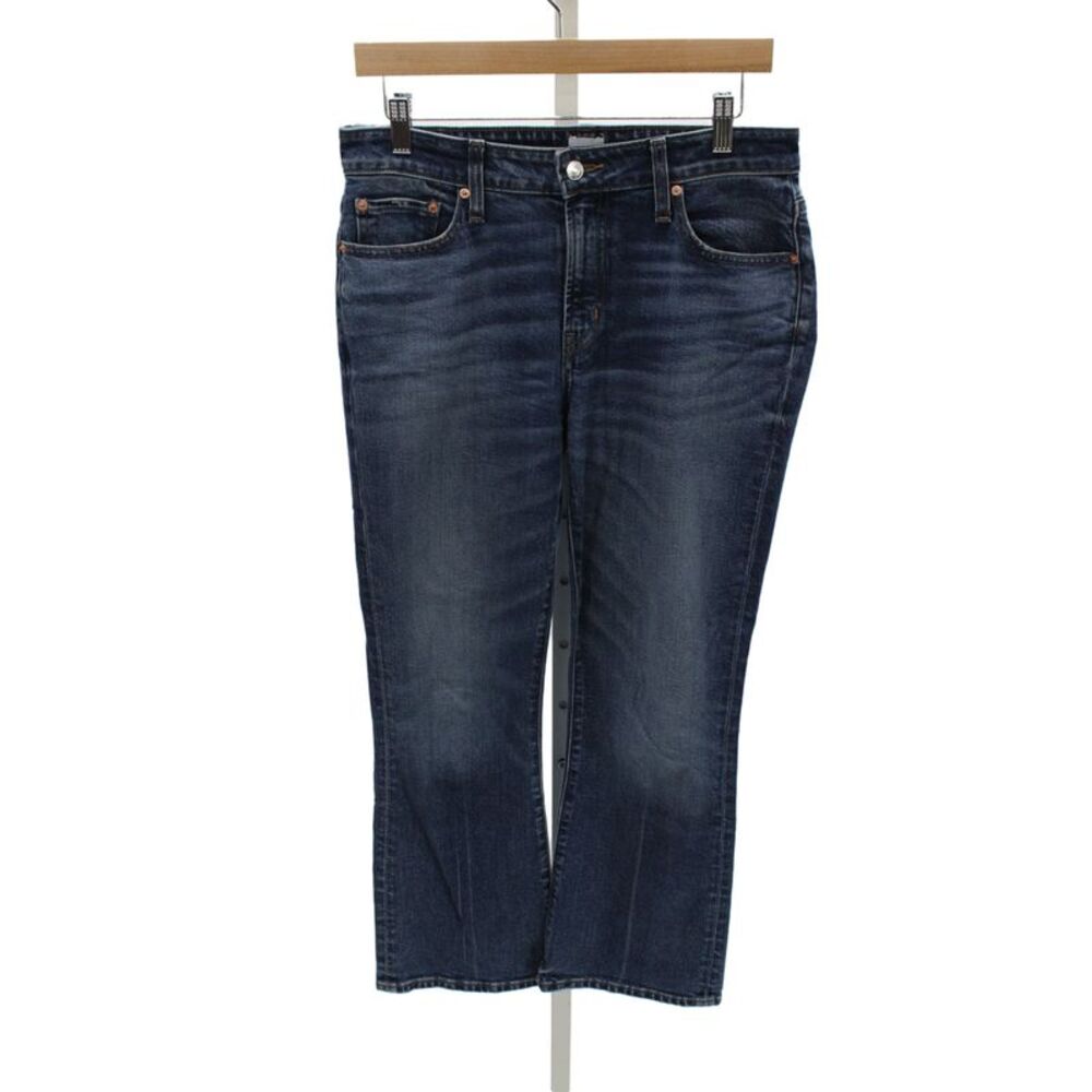 Edwin Unisex Ankle Bootcut Jeans Dark Blue Button Mid Rise Size 29